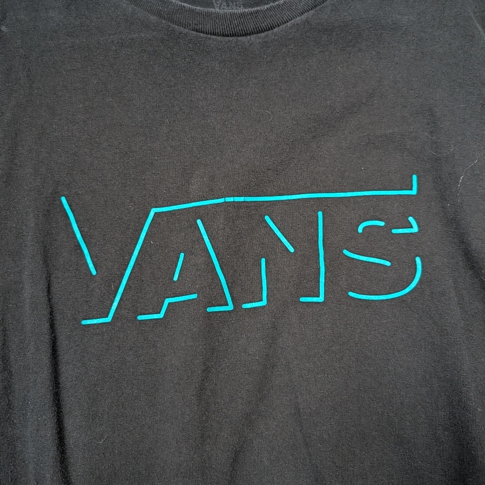 Vans Black Tee with Subtle Washed Logo